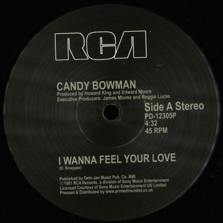 Candy Bowman - I Wanna Feel Your Love / Since I Found You (love Is Better Than ever )