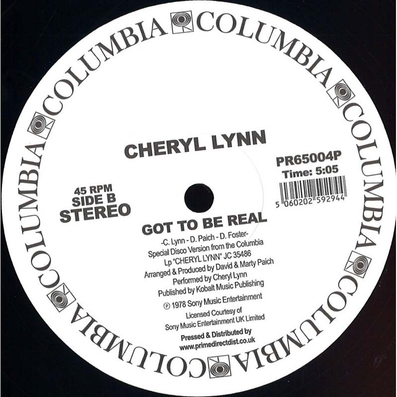 Cheryl Lynn You Saved My Day / Got to Be Real