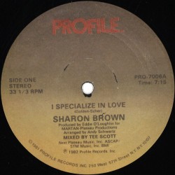 Sharon Brown - I Specialize...